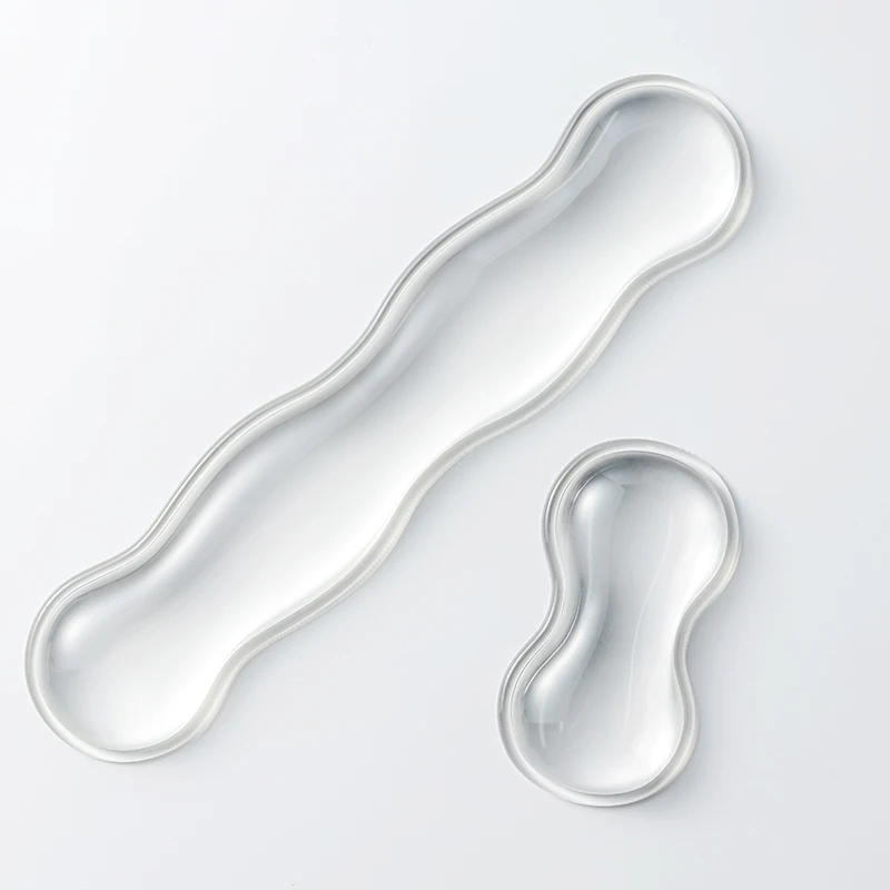 แผ่นรองเมาส์ ซิลิโคนกันลื่น สายรัดข้อมือโปร่งใส รองรับแผ่นรองเมมโมรี่ แผ่นรองข้อมือ คอมพิวเตอร์ แล็ปท็อป คีย์บอร์ด