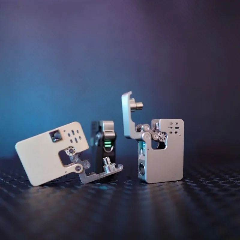 Vintage Mechanical Ejecting Kerosine Lighter Refillable Mini Cool Windproof Oil Lighter Unique Retro Petrol Lighter Long Lastin