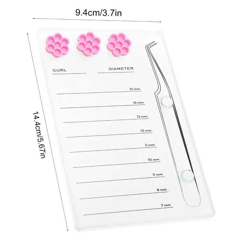 Eyelash Extension Scale Holder Magnetic Acrylic Lash Board with Glue Pallet Cup  False Eyelashes Pad Lash Makeup Tools Wholesale
