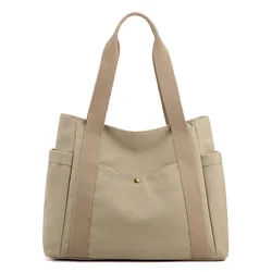 A4 grande borsa Tote femminile borsa a tracolla in tessuto di tela da donna 2022 grande borsa di tela Casual borse per le donne scuola adolescente signore