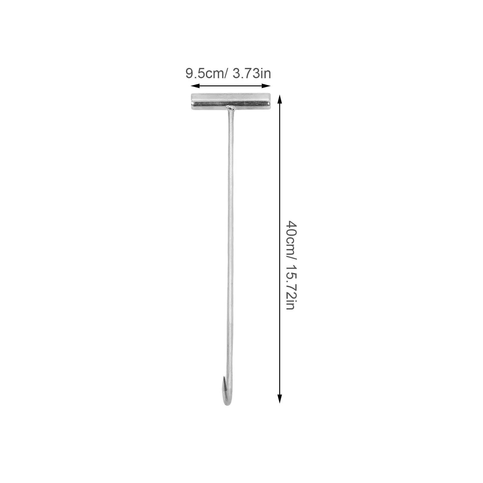 2Pcs Manhole Cover Hook Heavy Duty T Bar Lifter Tool for Manhole Lids Drain Grates Storm Drain Puller Utility Hook with