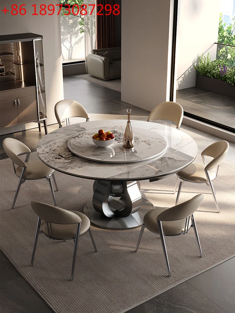 

Fangyuan обеденный стол двойного назначения из каменной плиты, бытовой светильник, роскошный современный простой элитный обеденный стол для маленькой квартиры