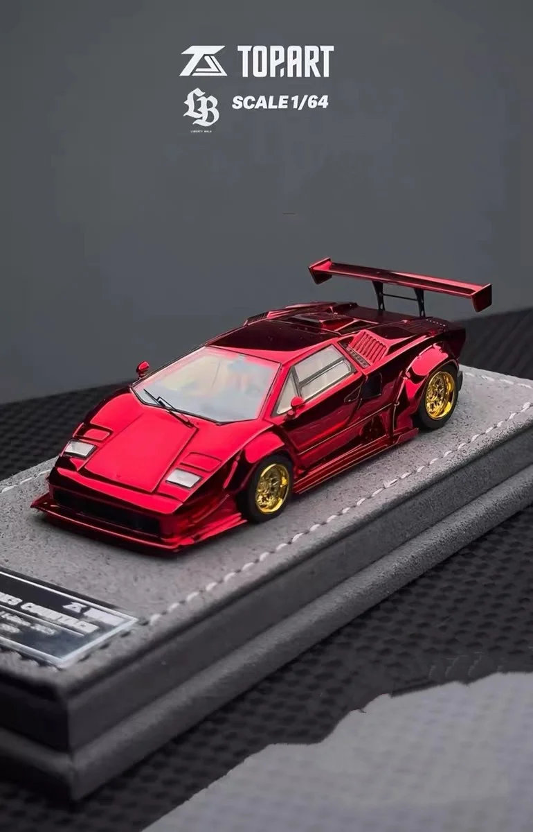 

Литая под давлением модель автомобиля HEC TOPART 1:64 LBWK Countach 2025 года, ограниченная серия