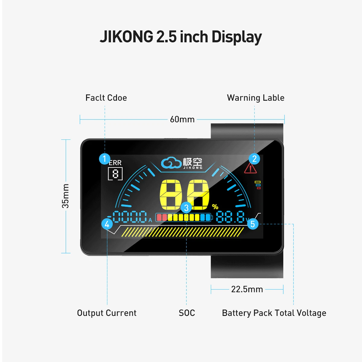 JIKONG BMS 2.5 inch Display for JIKONG