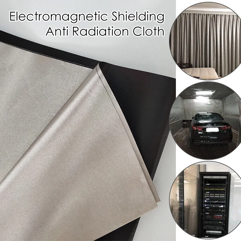 

1m EMF Shielding Fabric Military Grade Anti Radiation Faraday Fabric Black Copper EMF Reducing Signal Blocking RFID Wallpaper