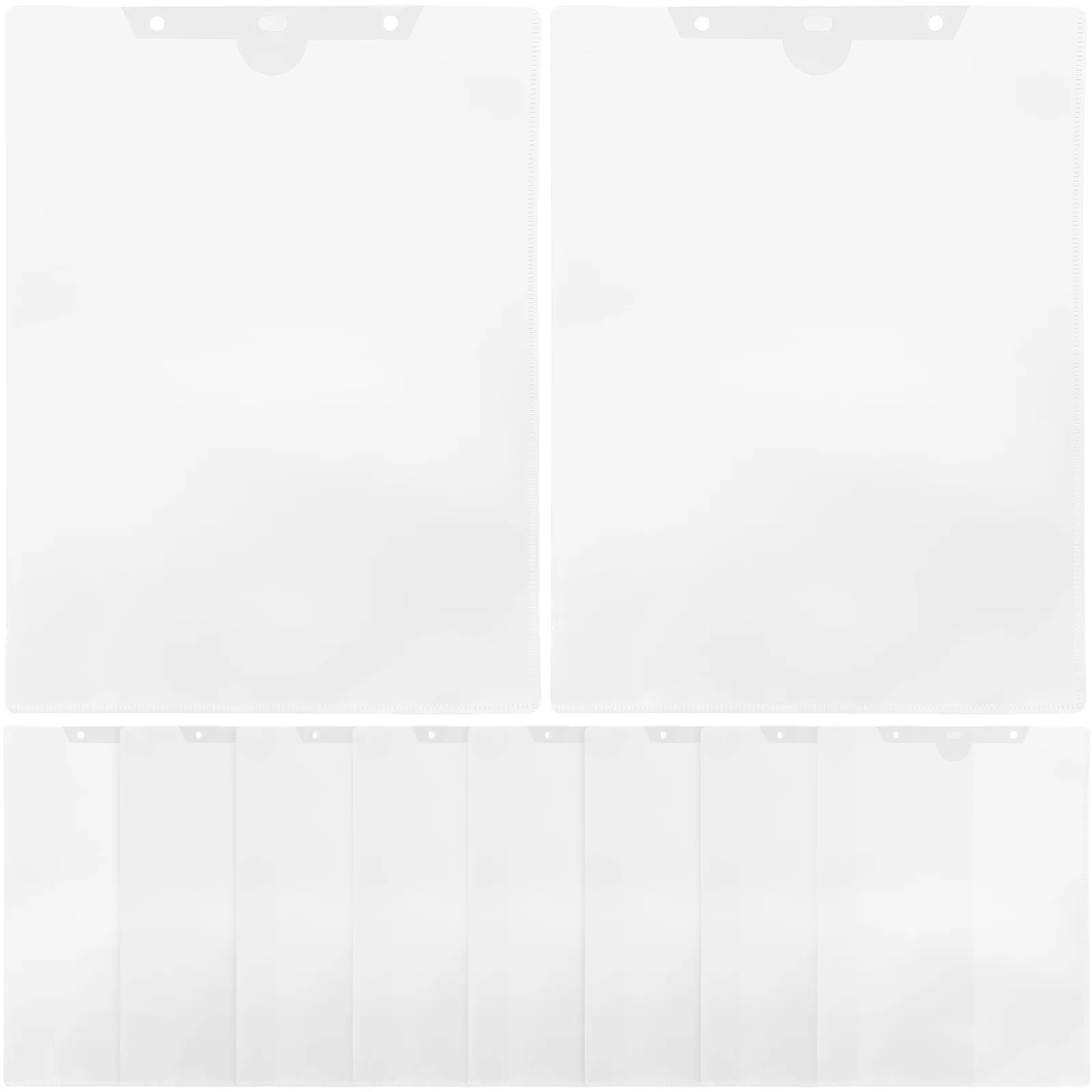 

10 Pcs Hanging File Folders Protective Document Holder Protectors Transparent Bag Plastic