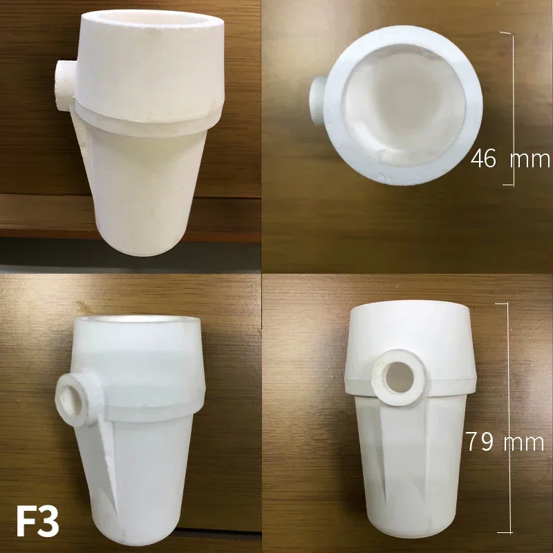 بوتقة كوارتز على شكل كوب عمودي ممتاز لملحقات آلة صب الطرد المركزي لصب سبائك معدنية 6 قطع #2
