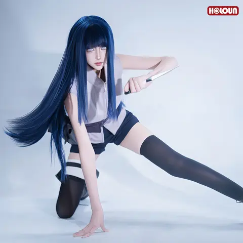 Costume de Cosplay Hyuga HinMiCosplay pour la Salle de Bain, Haut, Short, Sac de Taille, Cadeau de Noël