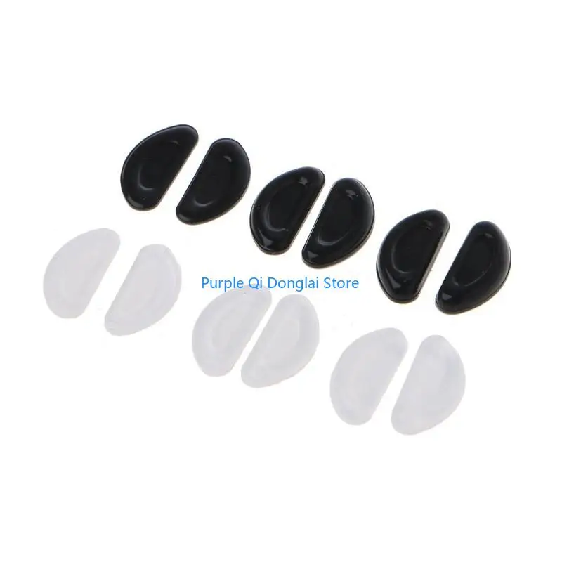 L21E 10 Pairs Anti-Slip Silicone Glasses Nose Pads Adhesive Eyeglass Nose Pads