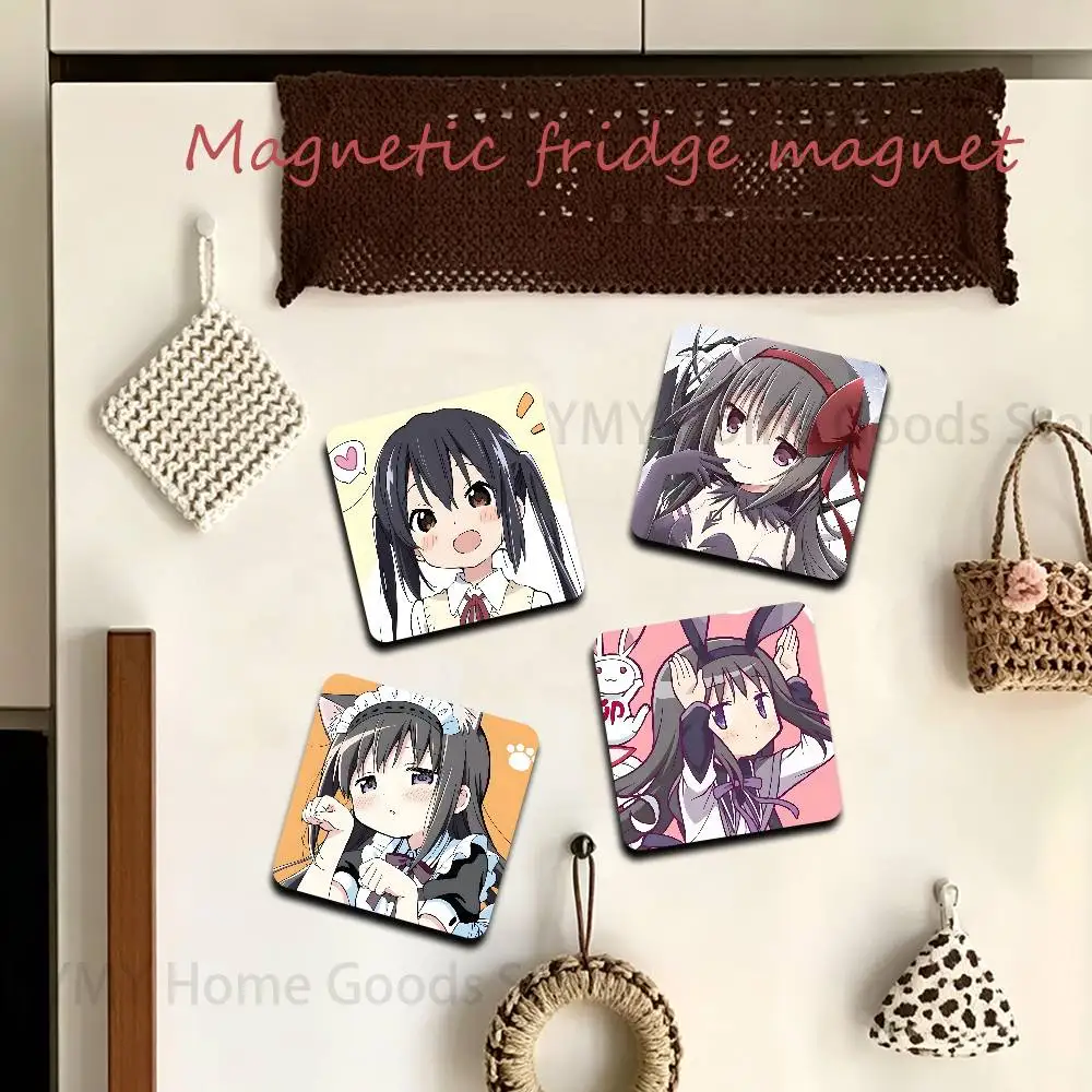 A-Akemi Homura Puella Magi New PVC Fridge Magnet for Cartoon Refrigerator Decor For Child Magnetic Toy