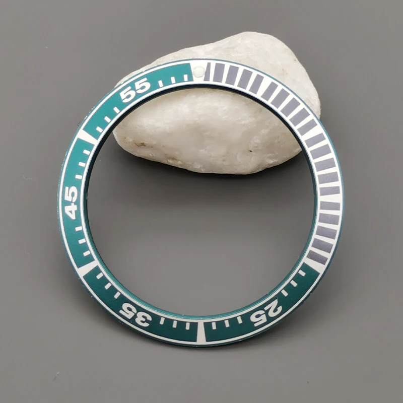 40mm x 31,5mm flache Aluminium Lünette Einsatz Ring Samurai Lünette Ring passend für King Srpf Samurai Uhrengehäuse Ring Ersatzteile für Uhren – Detail 4