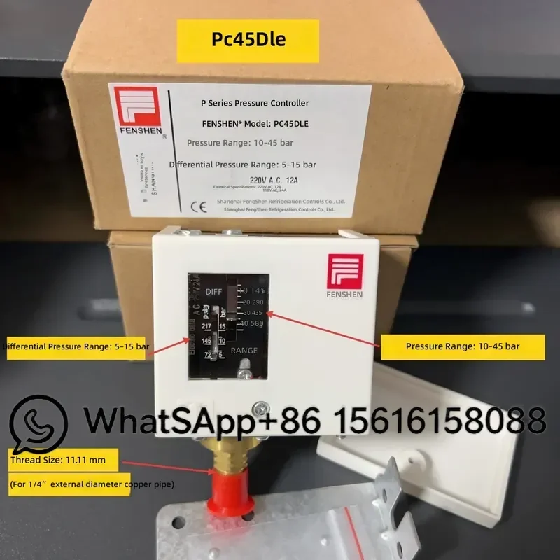 Original FENSHEN Shanghai Fengshen Pressure Controller R410A Single High Voltage Pressure Switch PC45DLE