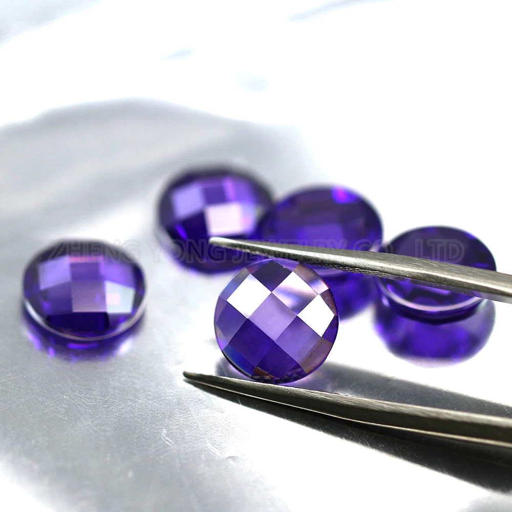 100 Pieces 5A 3mm-8mm Flatback Faceted Round Cubic Zirconia Loose Gemstones for Crafting Jewelry Round Turtle Shell Cut