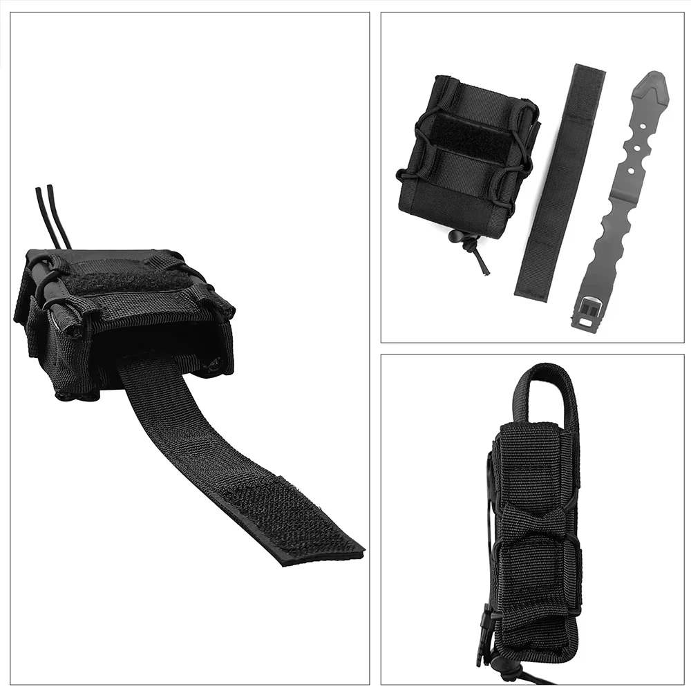 Tactical Handcuffs Holder Molle Pouch Open Top Universal Handcuff Case Shackles Holster Waist Bag Belt Hunting Accessories image 4