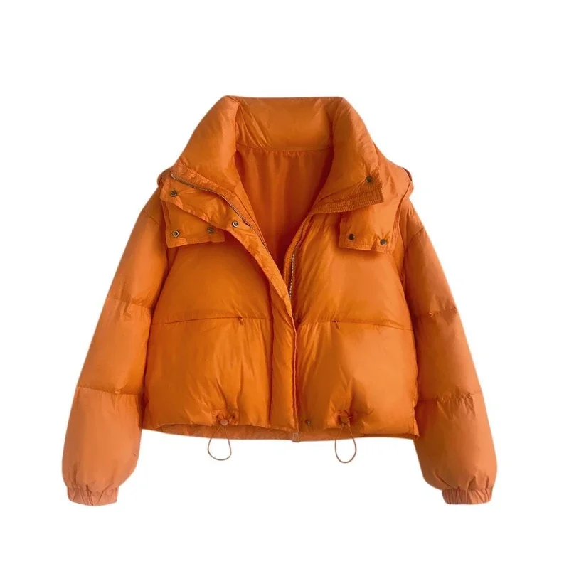 Women  Thin and Tall Hooded Small Bread Clothes Winter Beauty Fashion White Duck Down Direct Sales Fashion Short Down Jacket