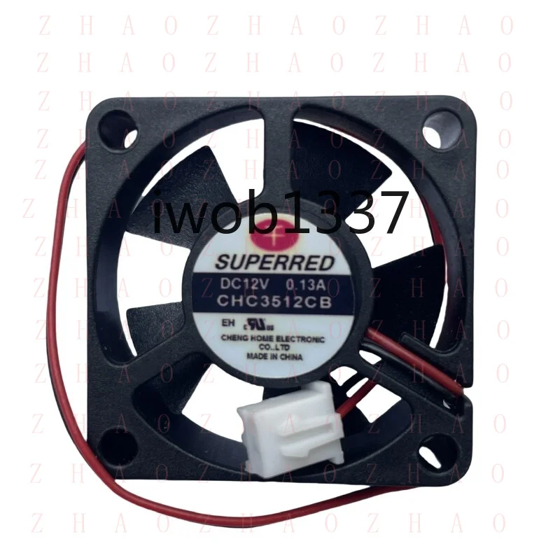L+ for CHC3512CB DC 12V 0.13A 35*35*10mm 2-Wire Fan
