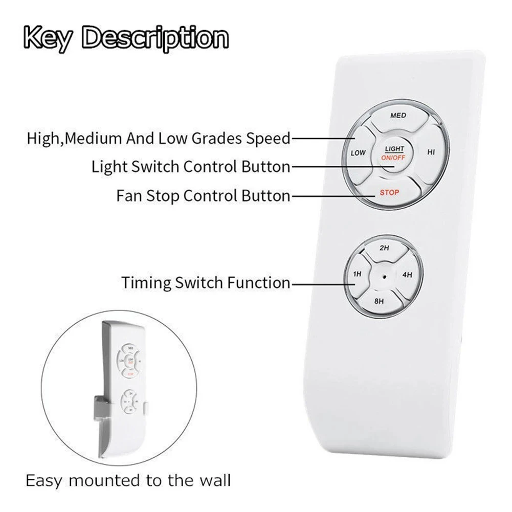 Universal Ceiling Fan Lamp Smart Remote Control Kit AC 110-240V Timing Control Switch Adjusted Wind Speed Transmitter Receiver