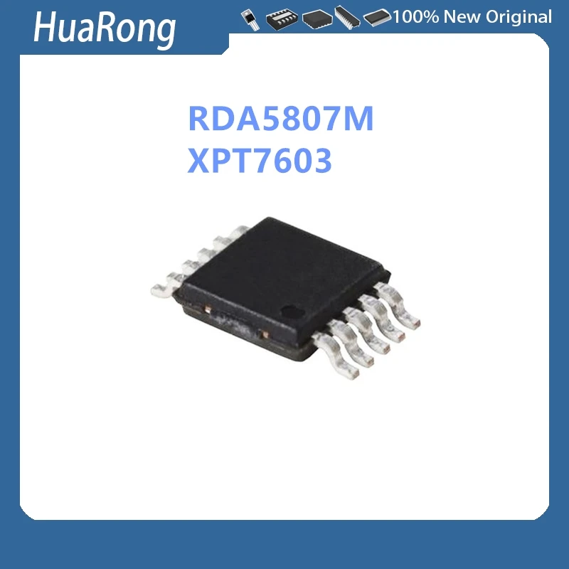 10Pcs/Lot  RDA5807M RDA5807 5807M XPT7603 7603