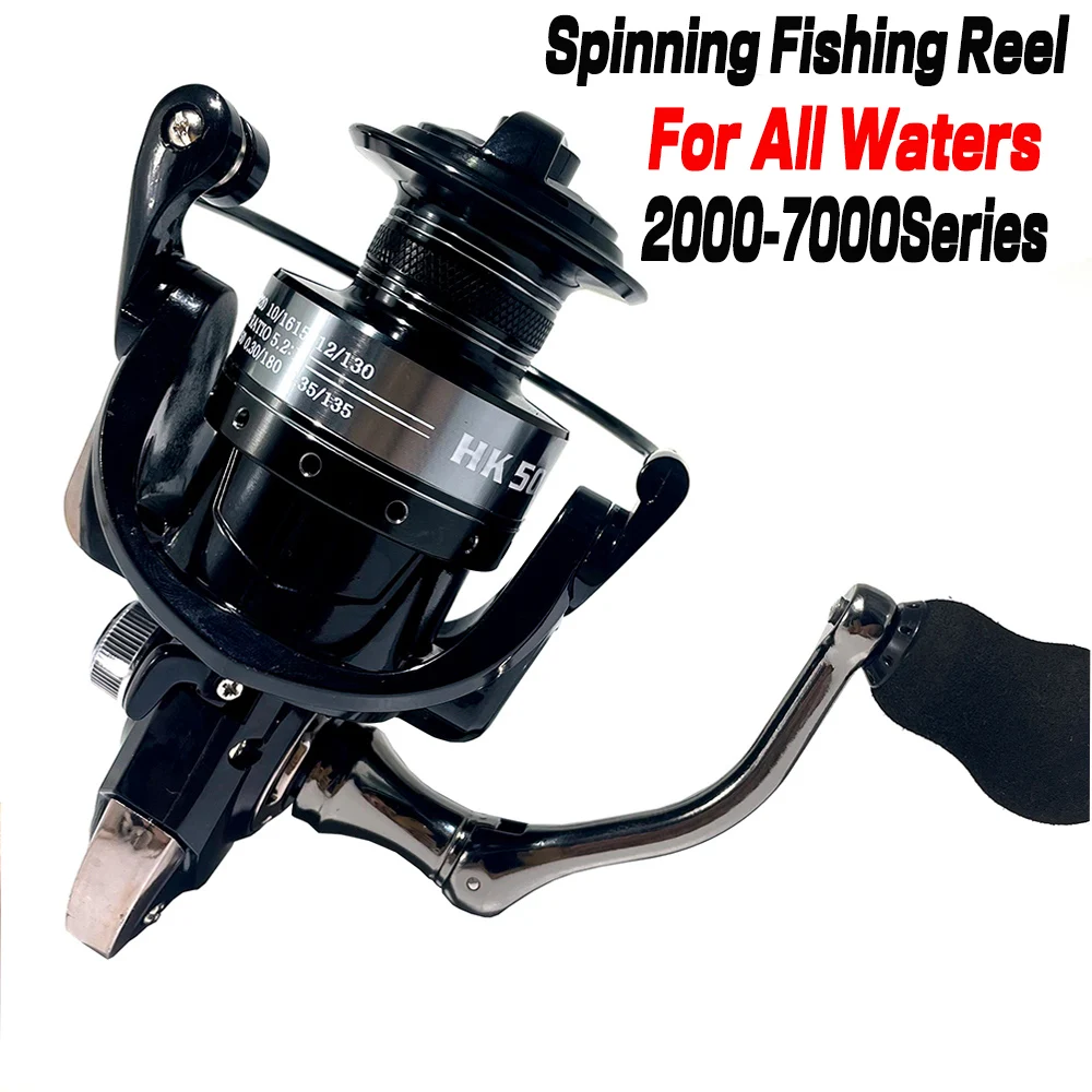 GHOTDA  Spinning Fishing Reels Saltwater Freshwater Wheel 2000-7000 Fishing Accessories Left/Right Handle Carp Reel