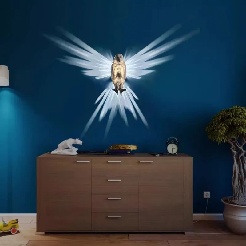 Birthday Party Background Decoration Atmosphere Light Modern Home Decoration Living Room Bedroom Owl Projection Light