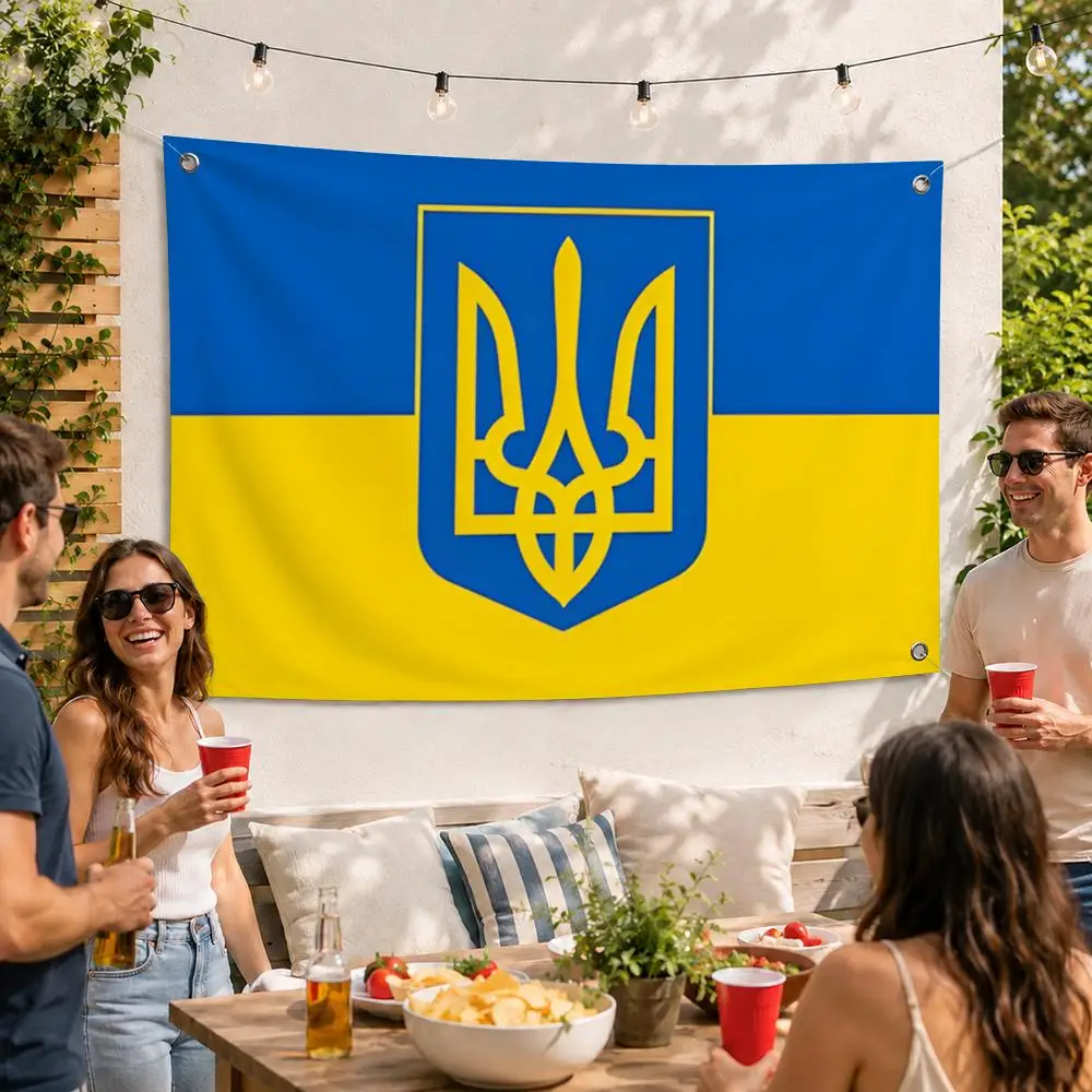 Ukraine Nation Collect Popular Flags Flag Soft skin-friendly Durable Tapestry Outdoor party Home living room bedroom Decoration