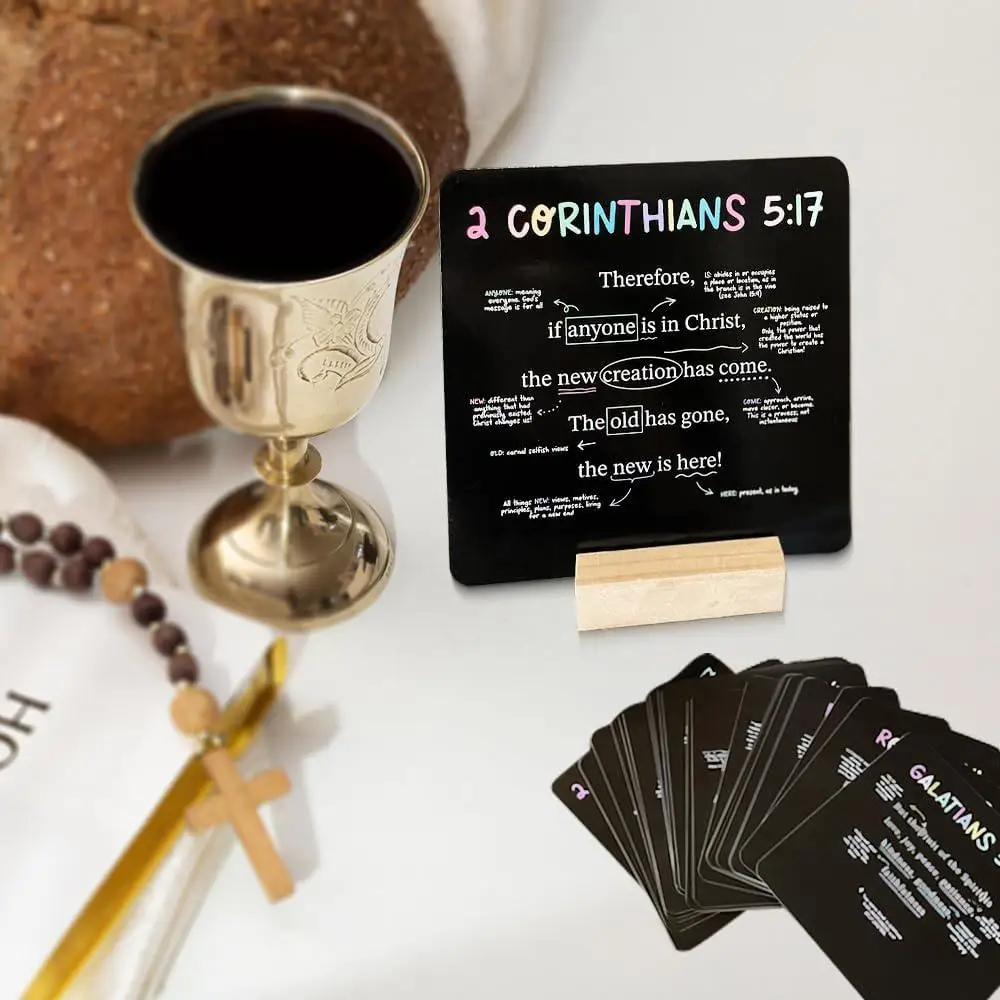 52 Scripture Cards Bible Verses for Each Week of The Year Bible Verse Memory Cards Sunday School Teaching Christian Bible Gifts