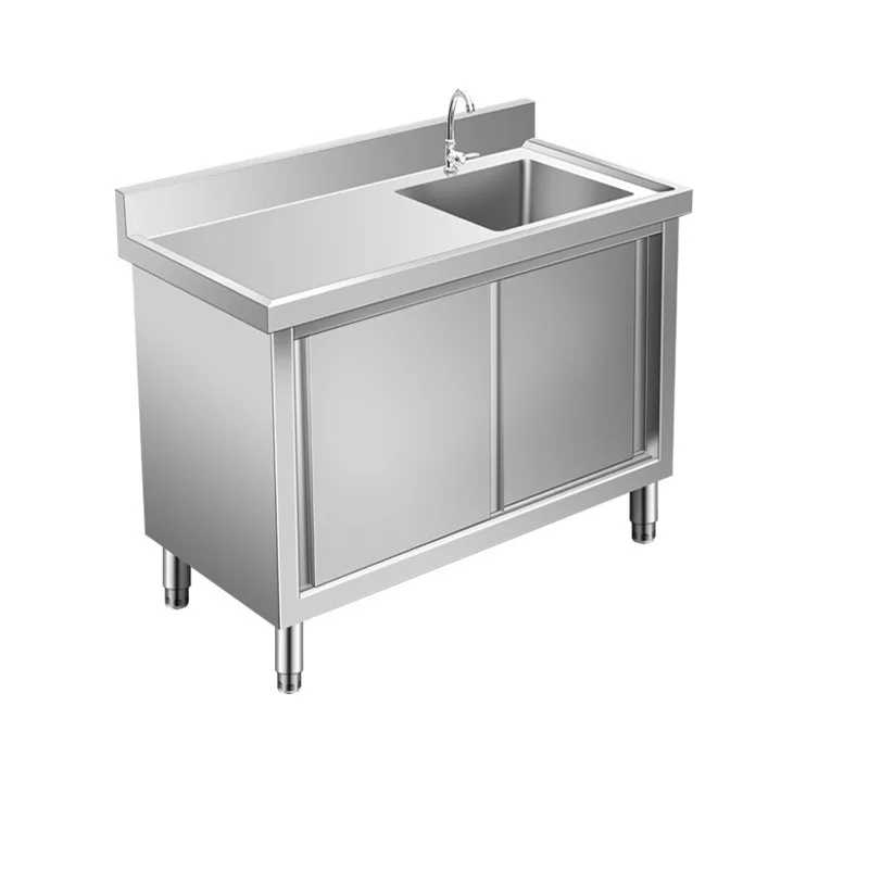 Kitchen Stainless steel vegetable sink basin countertop integrated cabinet cutting vegetables fruit slaughtering fish