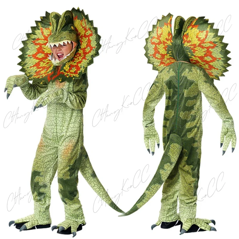 Christmas Costumes Boys Girls Triceratops Cosplay Set Children Jumpsuit Halloween Carnival Props Purim Party Dinosaur For Kid