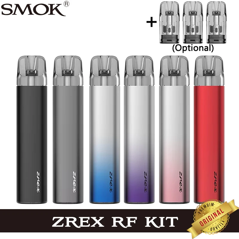 Original SMOK Zrex RF Kit 500mAh Batería Vape con 2ML Zrex RF Pod Cartucho 0.8ohm Vaper Cigarrillo Electrónico Vaporizador