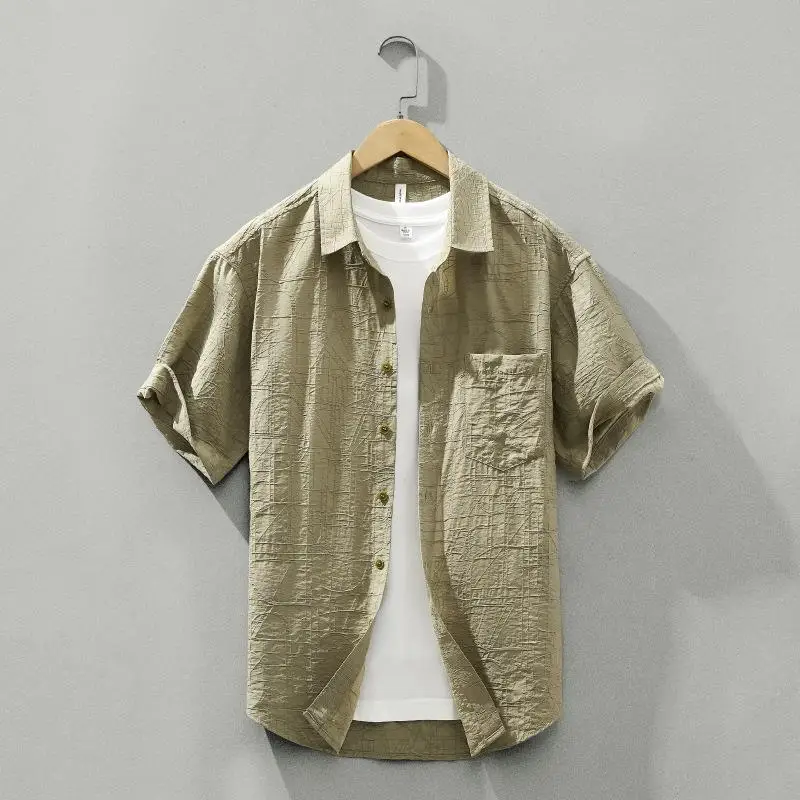 

Летняя повседневная свободная мужская футболка из шелка или хлопка, модная, простая, универсальная, легкая, дышащая, комфортная...