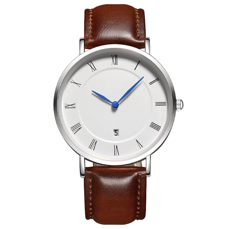 B-8210N Stainless Steel Mesh Strap Classic Simple Men Business Watch Custom Logo Name view 4