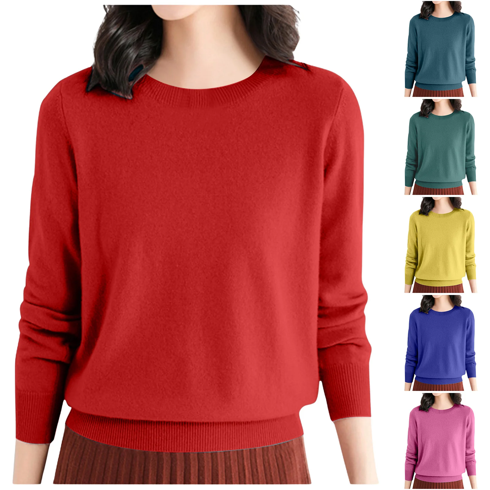 Women's Casual Loose Fit Knitted Pullover Sweater Low Cut Round Neck Lightweight Top For Mens Comfortable Sweaters Sweaters Guys