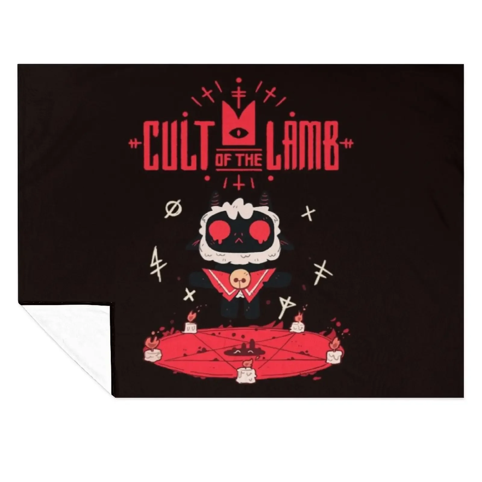 

Cult Of The Lamb Throw Blanket Furry halloween Softest Soft Plaid Blankets