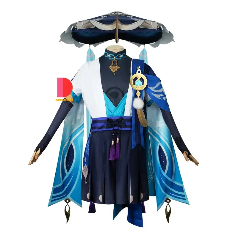 

CyGenshin Impact Wanderer Cosplay Costume Anime Game Outfit C-Suit Women's Men's Cosplay Blue Ocean Hot Search Fashion Hot Sale
