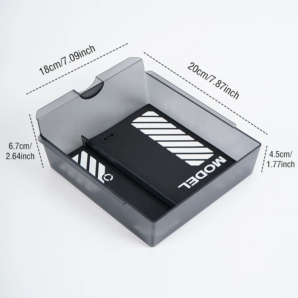 Für Tesla Neues Modell Y 2026 Launch Juniper ABS mit Silikon-Antirutschmatte Konsole & Armlehnen-Aufbewahrungsbox Oberer und Unterer Getränkehalter – Detail 32