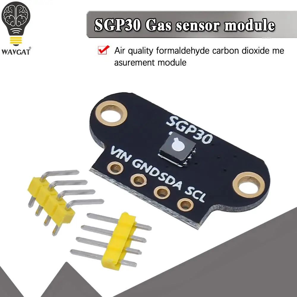 SGP30 Gas Sensor for Measurement - Multi-pixel TVOC/eCO2 Quality - Formaldehyde - Carbon Dioxide Detector - Tester - Compatible