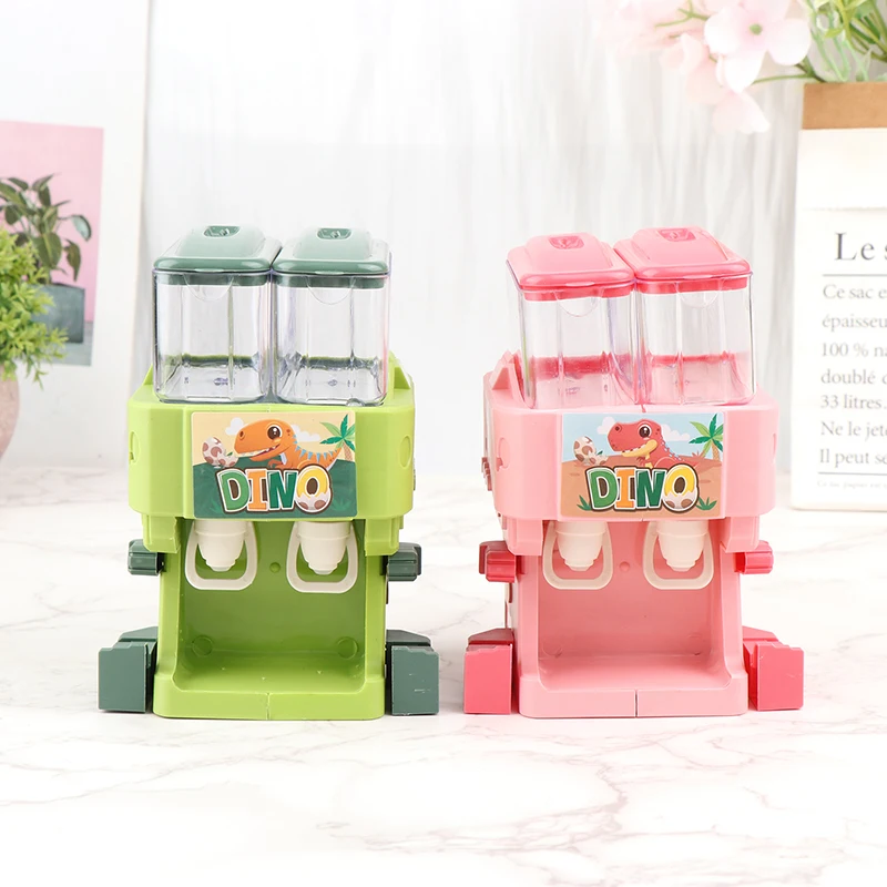 Cartoon Dinosaur Water Dispenser Toy Cute Water Juice Milk Drinking Fountain Simulation Kitchen Toy Drink Machine For Kids