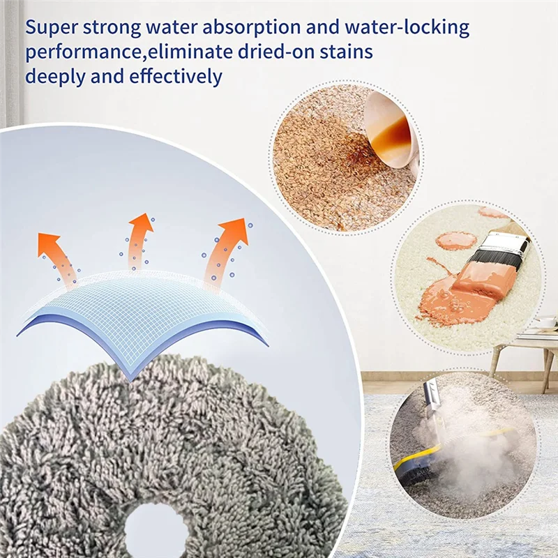 A17G 6 ชิ้นผ้าซับล้างทําความสะอาดได้สําหรับ UWANT U200 เครื่องดูดฝุ่นหุ่นยนต์อะไหล่ทดแทน