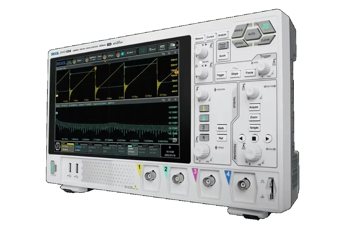 1PC   RIGOL DHO1072/DHO1074/DHO1102/DHO1104/DHO1202/DHO1204 - 2/4Channel 70/100/200 MHz Digital Oscilloscope 12 Bit 1GSa/sec 50M