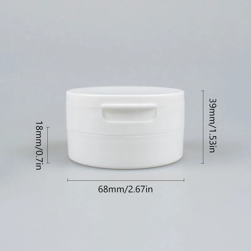 50g brede mond flip cover inbegrepen tandpoeder fles make-up remover zalfpotje wattenschijfje container