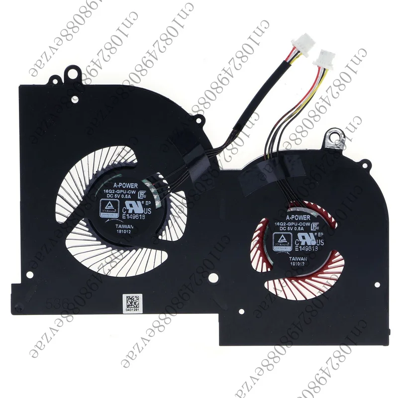 Вентилятор охлаждения процессора и графического процессора XYG для MSI GS65 GS65VR MS-16Q2 16Q2-CPU-CW 16Q2-GPU-CW.
