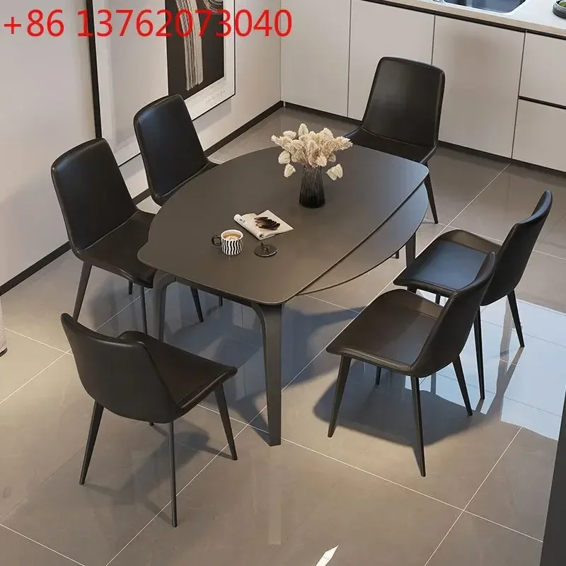 Table à manger ronde économique et rétractable pour petit appartement moderne et simple
