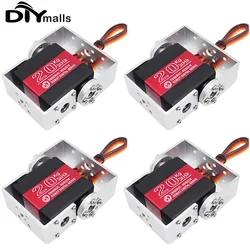 4pcs RDS3218 20KG Servo Dual Shaft Digital RC Servo with U Mouting Bracket IP66 Waterproof 180 270 Degree Servo High Torque