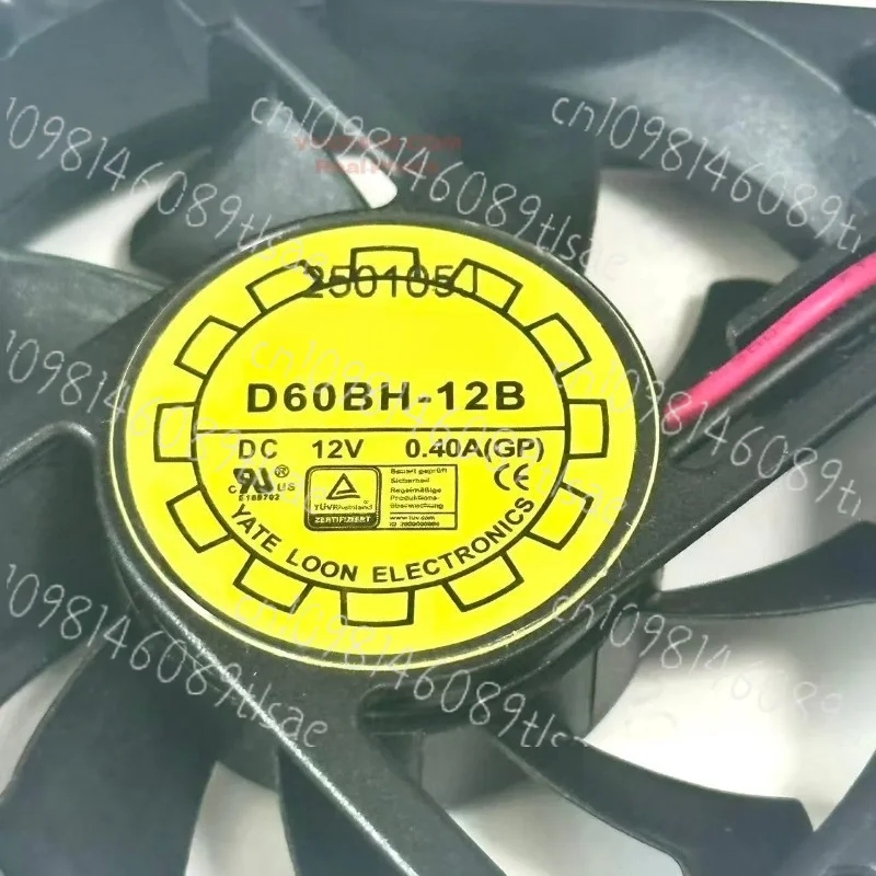 Ventilateur de refroidissement pour serveur D60BH-12B DC 12V 0,40A 60x60x15mm à 2 fils