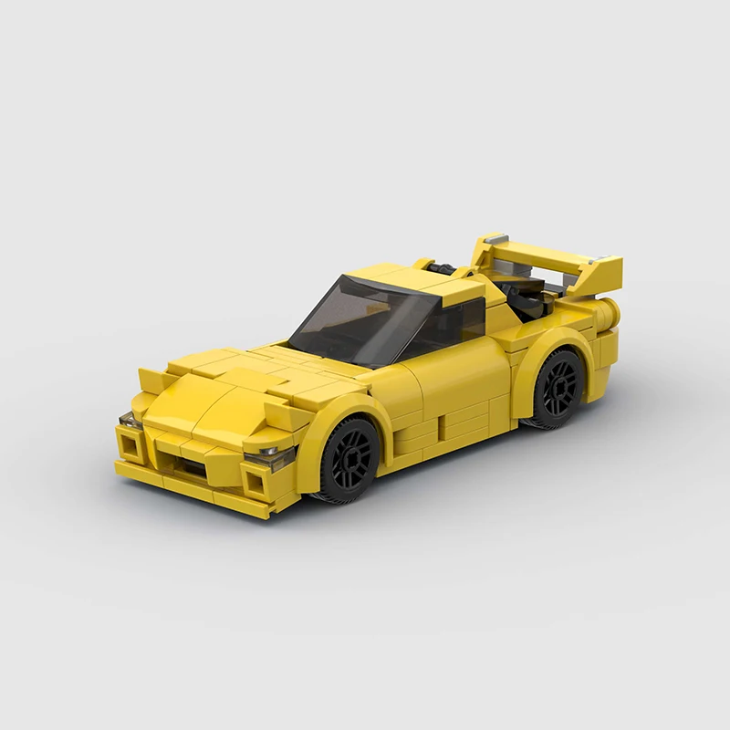 MOC RX-7 City Car Vehicle Speed Champion Racer Building Blocks Brick Racing Model World Famous Supercar Set Kids Toys Gift Boys