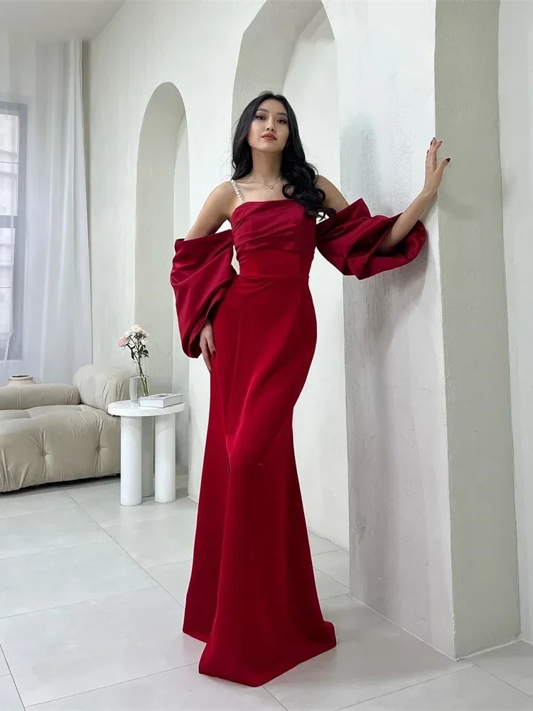 تخصيص فستان البوق بلون عارية الذراعين فستان حفلات مثير السباغيتي حزام ساحة الرقبة فساتين السهرة للنساء Fساتين Sheer F #3