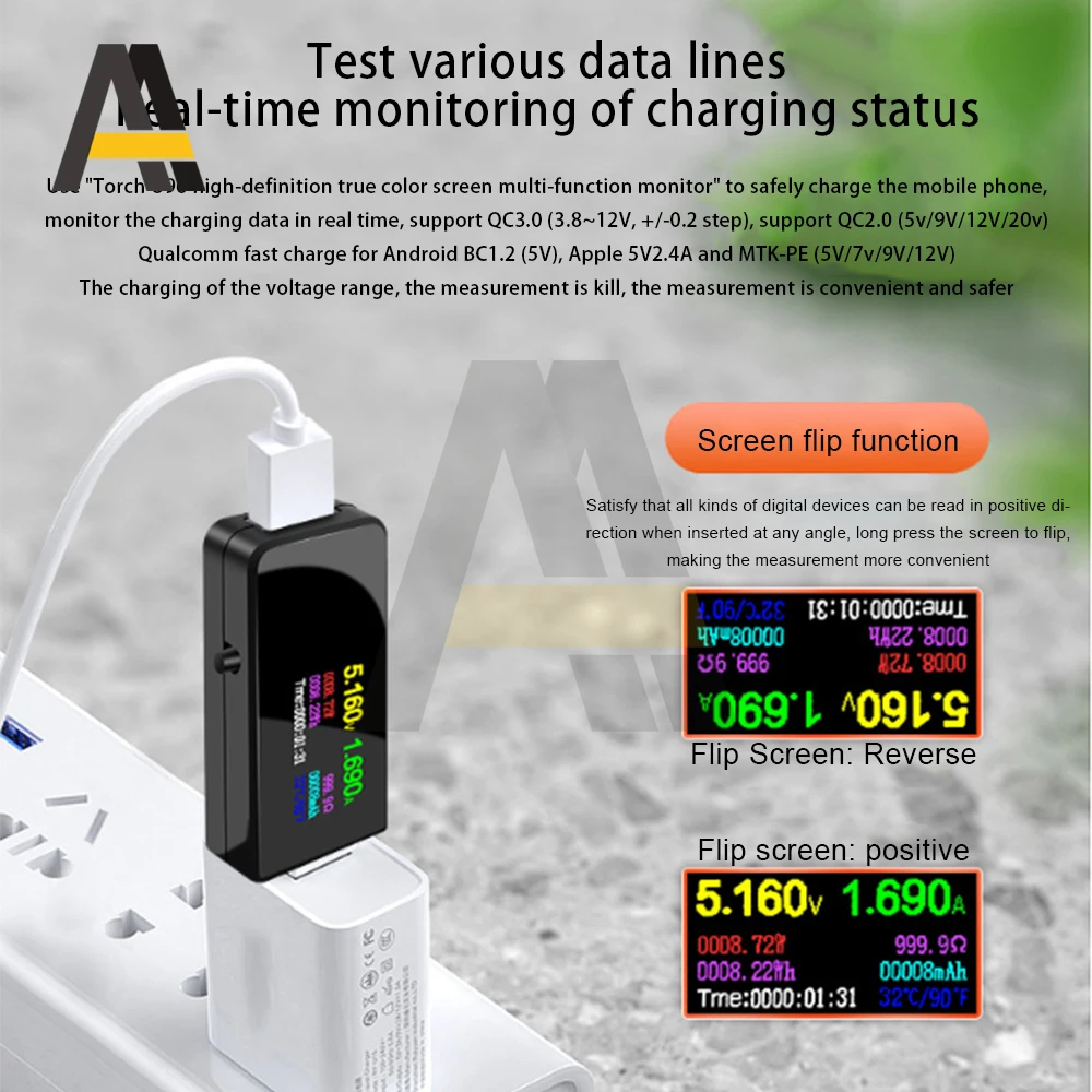 U96 13 في 1 USB تستر مؤشر الجهد الحالي مقياس التيار الكهربائي مقياس الطاقة تهمة تيار مستمر رقمي متعدد الفولتميتر Wattmeter