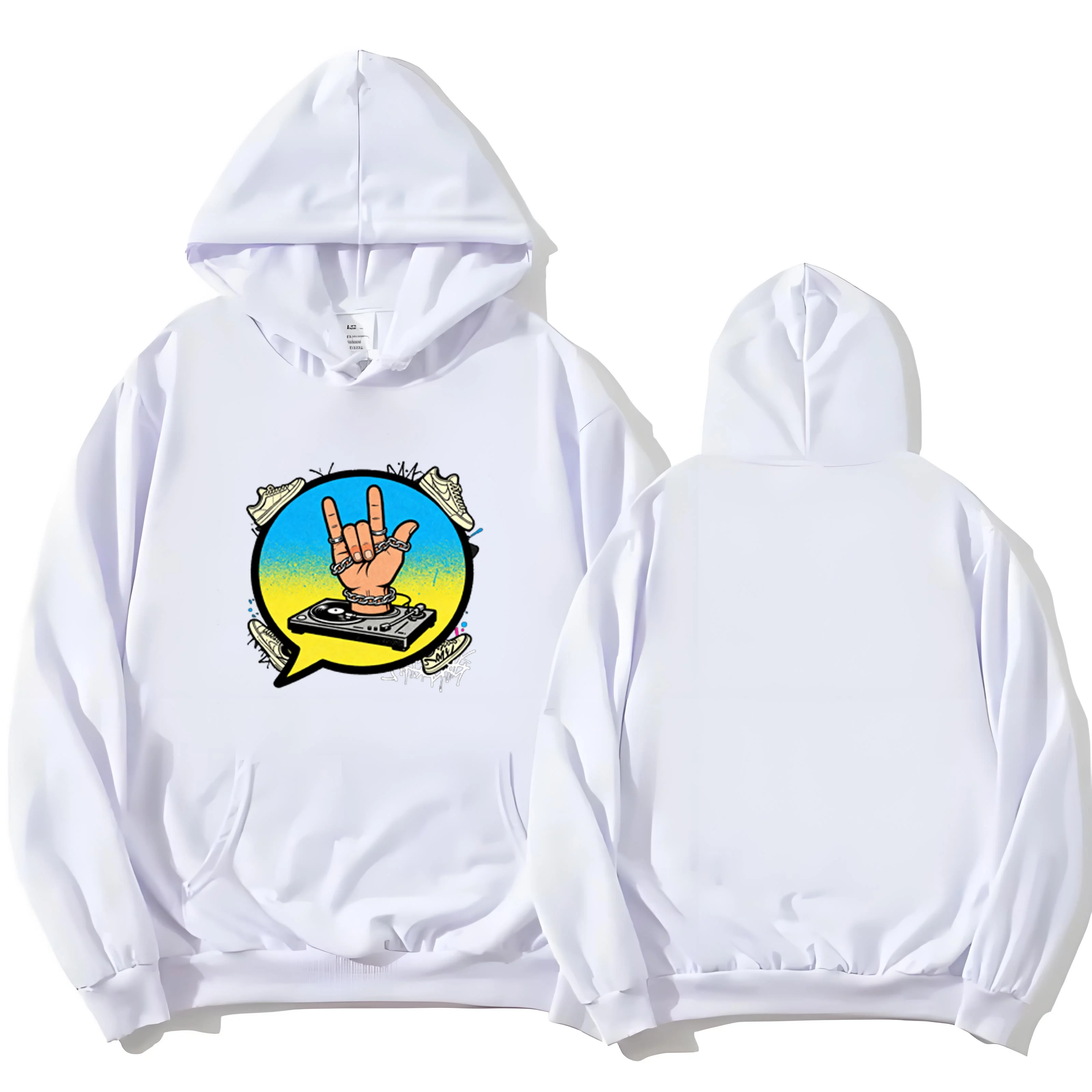 سويت شيرت بغطاء للرأس عالي التحمل 330G - أحدث صيحات الموضة لعام 2025، سويت شيرت بطباعة جرافيتي للشارع للرجال والنساء