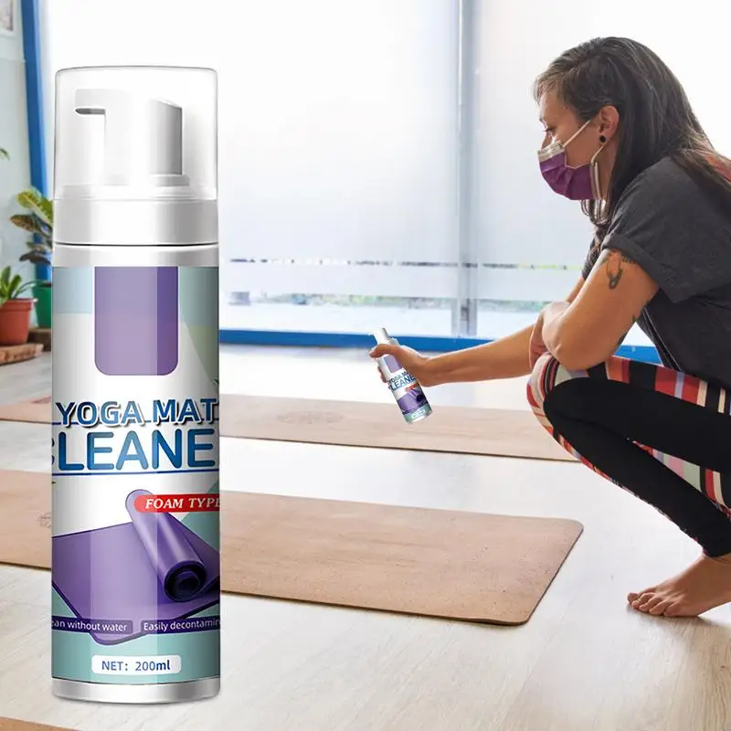 Yoga Mat Spray 200ml Yoga Mat Cleaning Spray All Purpose Mat Spray Odor Fighter For All Types Of Exercise Or Workout Mats Gym