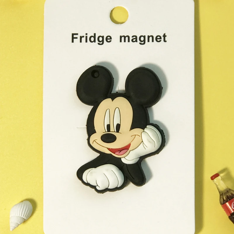 Kawaii Disney Mickey Magnesy na lodówkę Dekoracje Naklejki Śliczne Kreskówki Magnesy na lodówkę Minnie Memo Stały magnes Prezenty dla dzieci